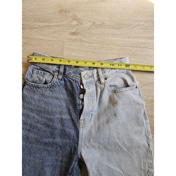 Pacsun Dual Color High Rise Straight Jeans Size 25 Botton Fly - Picture 2 of 5